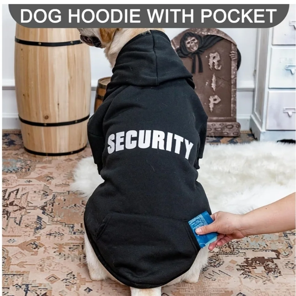 Security Black Dog Hoodie NWT